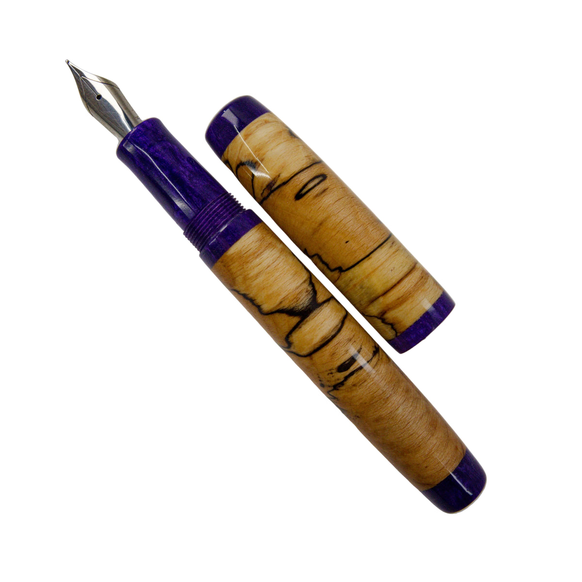 Wood Series Spattered Silver Birch. - Silverburl Pens