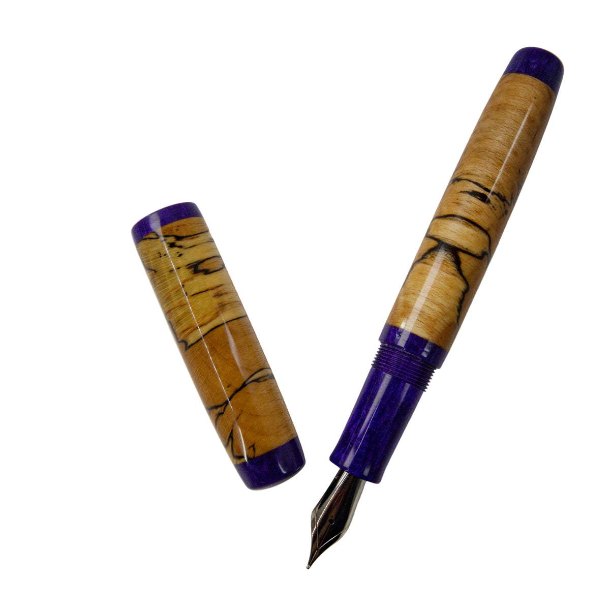 Wood Series Spattered Silver Birch. - Silverburl Pens