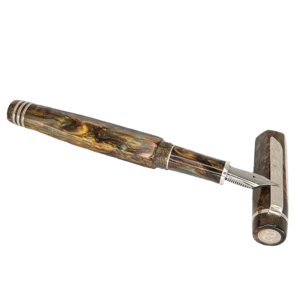 Hexagon Pens Forged Patina