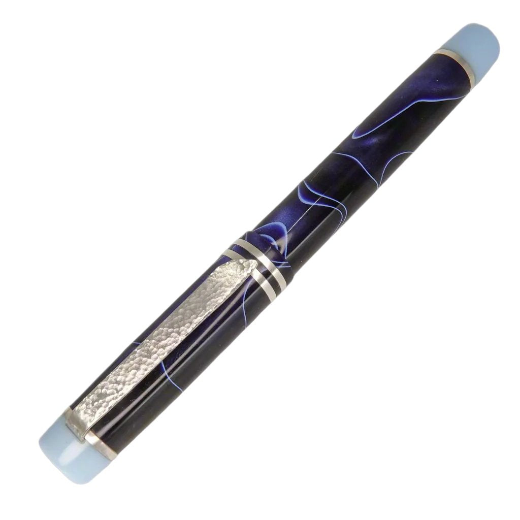 Silver Series Conway Stewart Blue with White Swirl 14