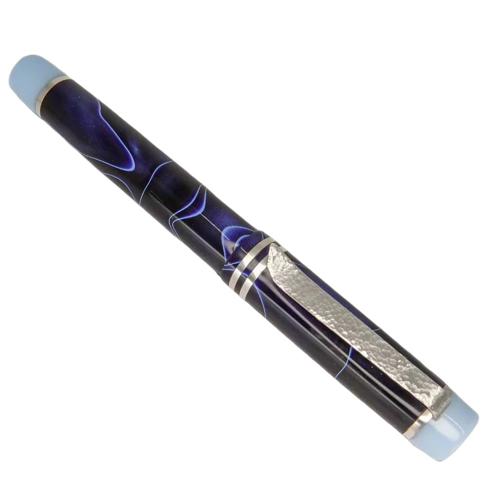 Silver Series Conway Stewart Blue with White Swirl 14