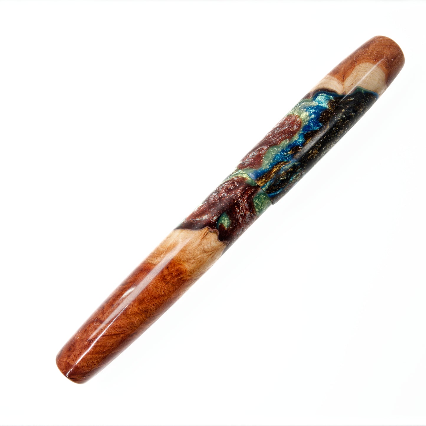 Wood Hybrid Fountain Pen, Rising River. - Silverburl Pens