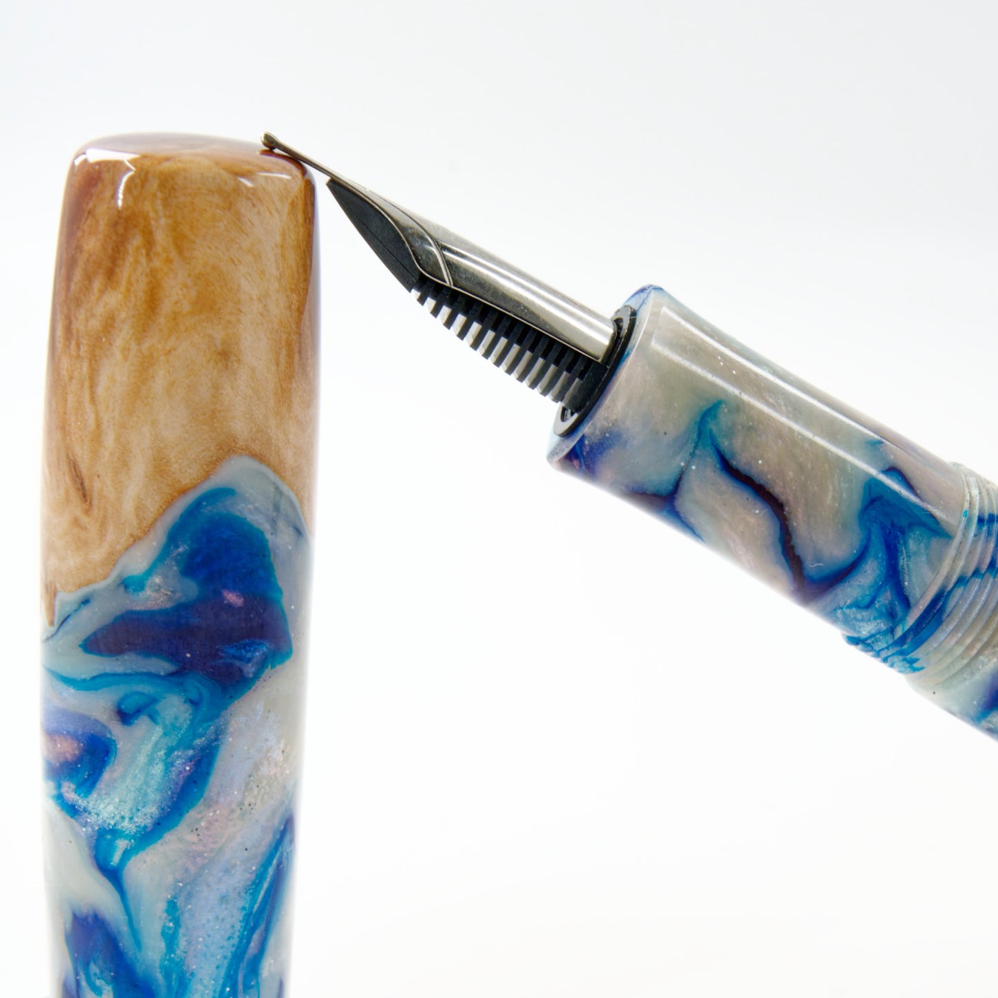 Wood Hybrid Red Mallee Burl Blue Decadence No 1