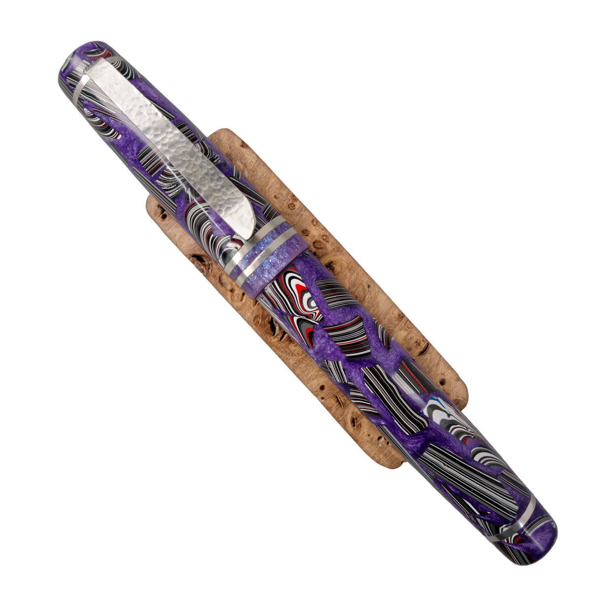 Premium Argentium Silver Fountain pens Vintage Jeep Fordite.