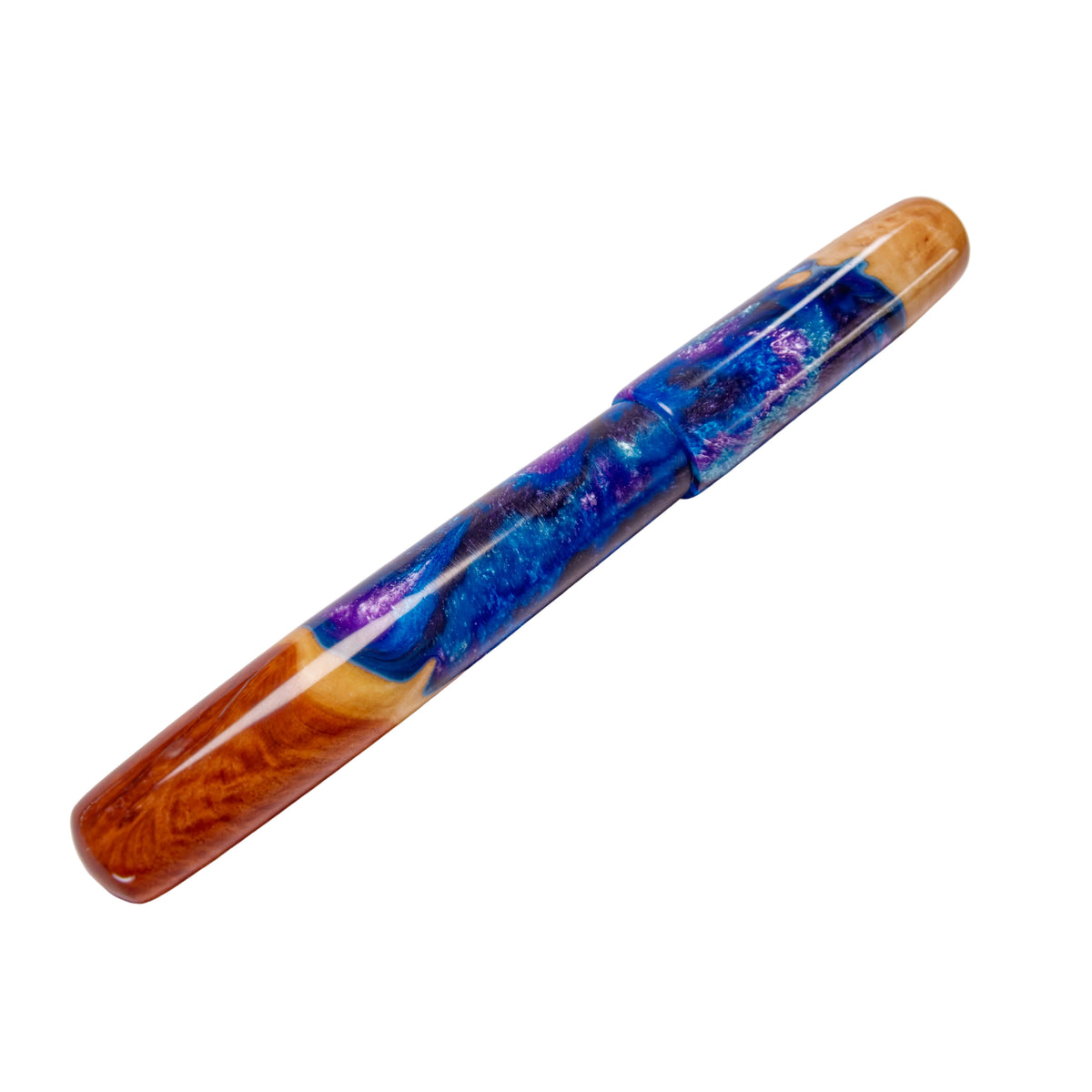 Wood Hybrid Fountain Pen, Majestic Blue Mix.