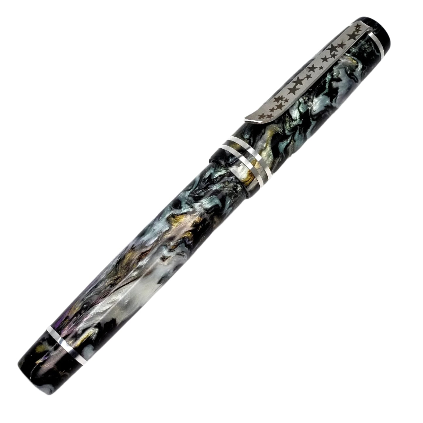 Silver Series Black Mother of Pearl, size 8 nib.