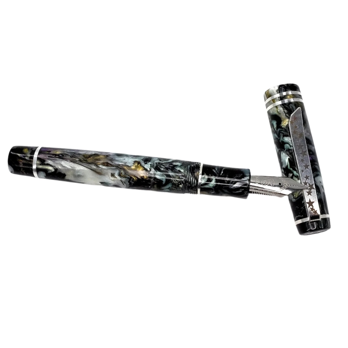 Silver Series Black Mother of Pearl, size 8 nib.