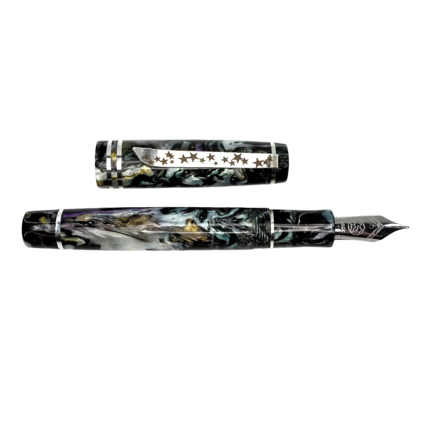 Silver Series Black Mother of Pearl, size 8 nib.