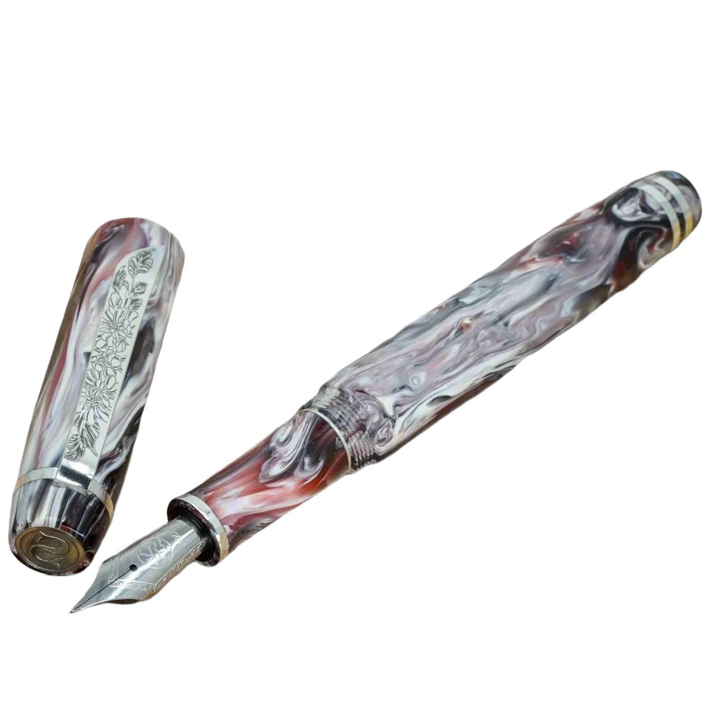 Black Cherry Koi Nonagon Pens