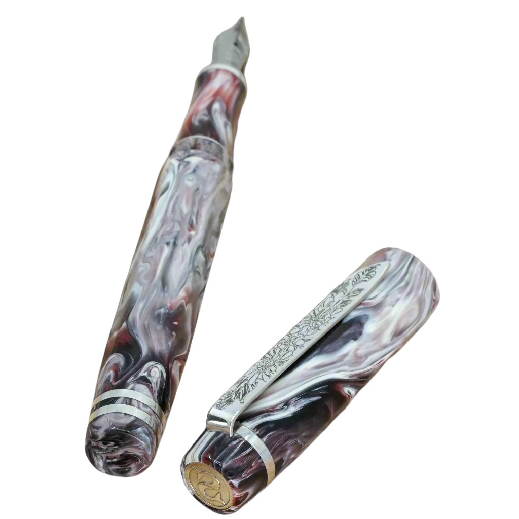 Black Cherry Koi Nonagon Pens