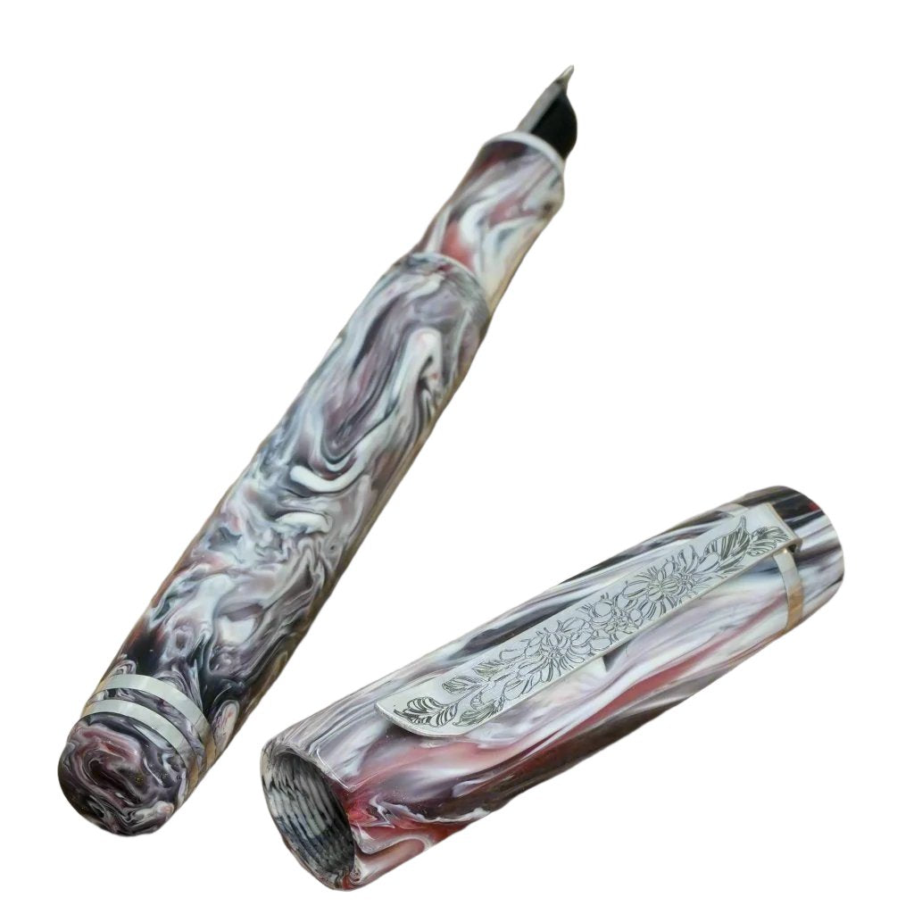 Black Cherry Koi Nonagon Pens