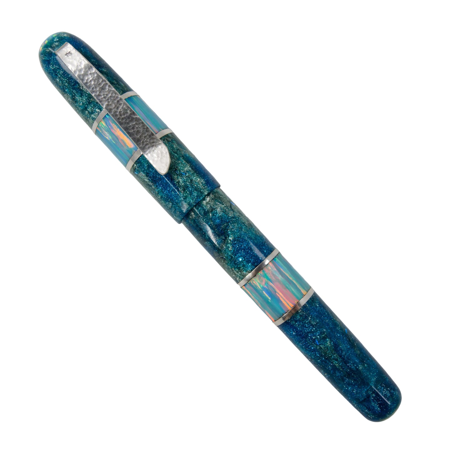 Premium Argentium Silver Fountain Pen, Opal Glory.