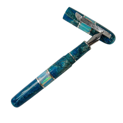 Premium Argentium Silver Fountain Pen, Opal Glory.
