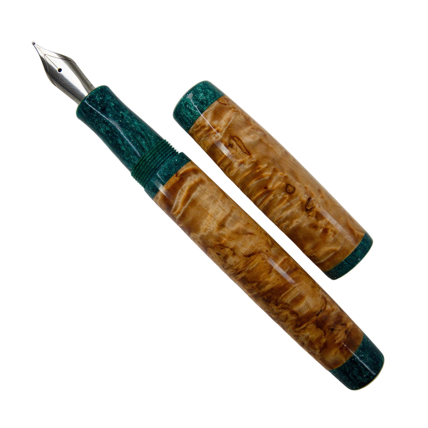 Wood series Curly Karelian Birch Fountain pen