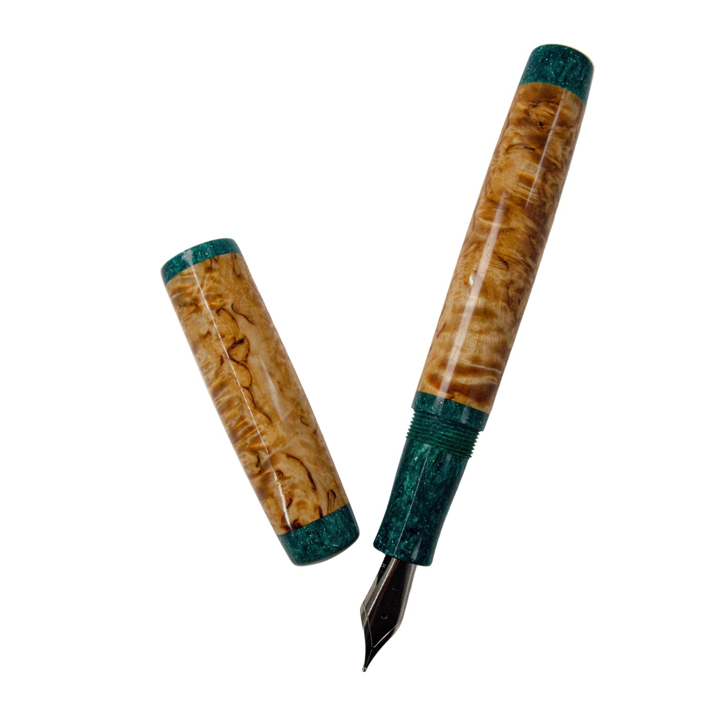 Wood series Curly Karelian Birch Fountain pen