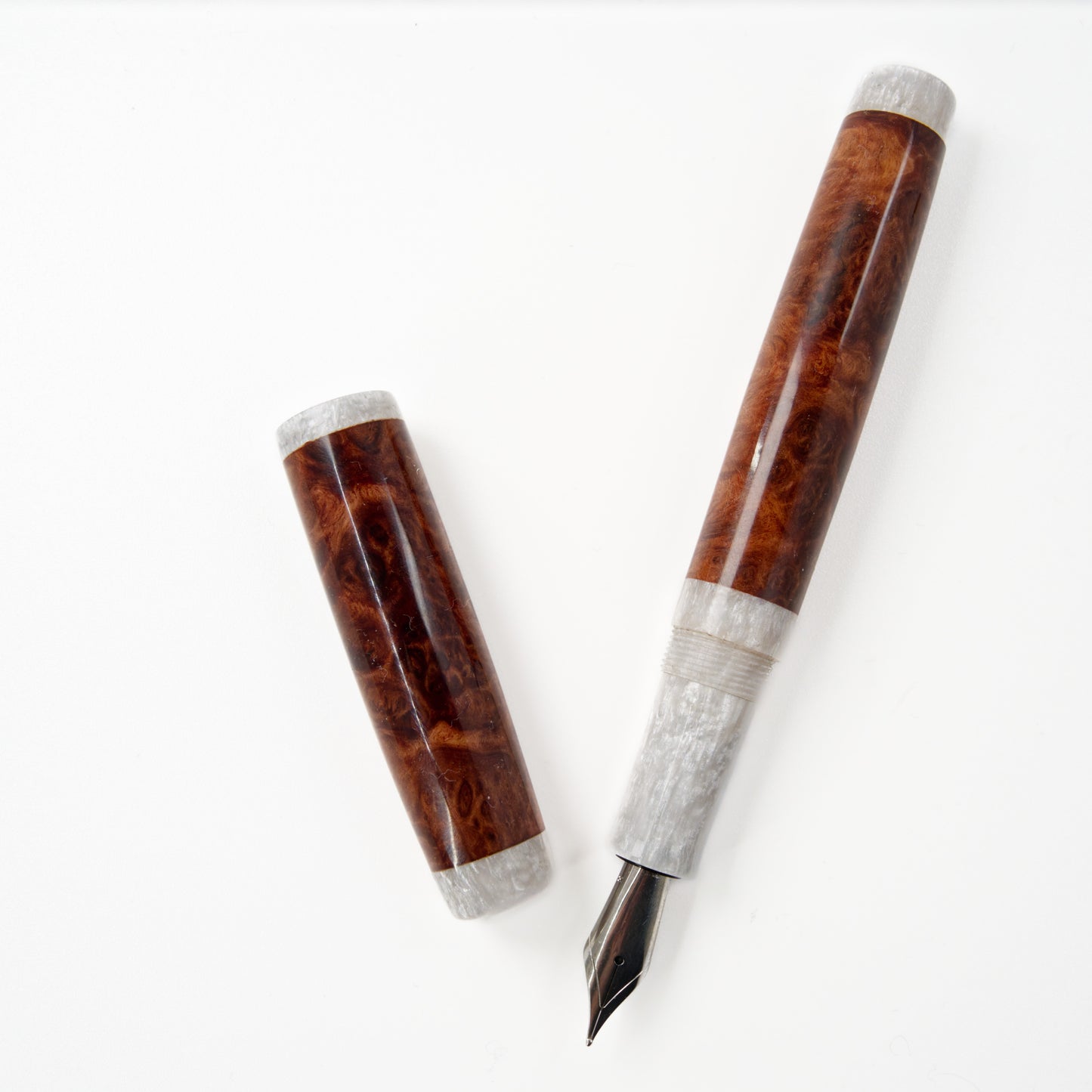 Wood Series Brown Mallee Burl Fountain Pen.