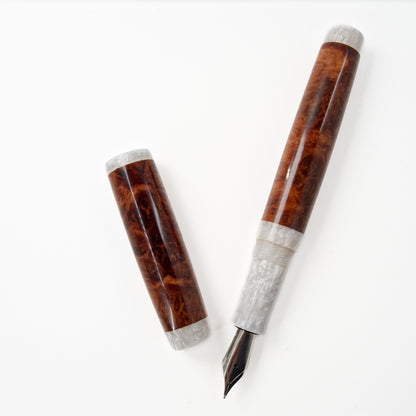 Wood Series Brown Mallee Burl Fountain Pen.