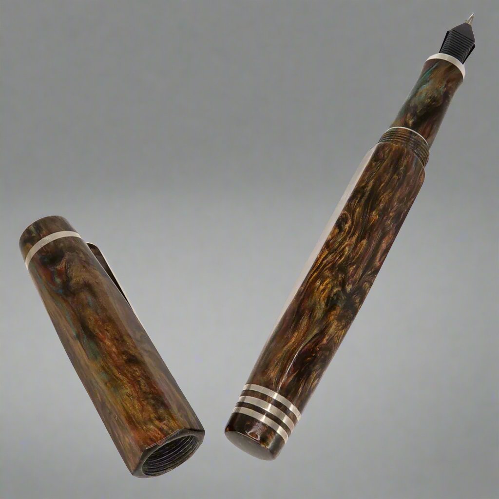 Hexagon Pens Forged Patina