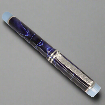 Silver Series Conway Stewart Blue with White Swirl 14