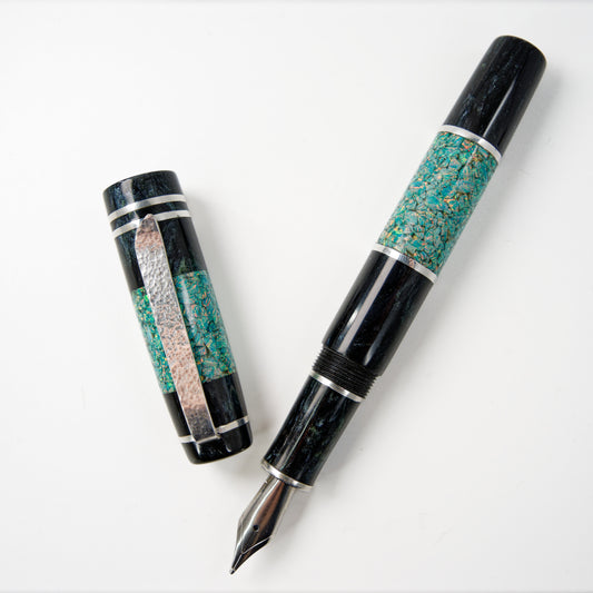 Premium Argentium Silver, Fountain Pen Opal Blitz 2