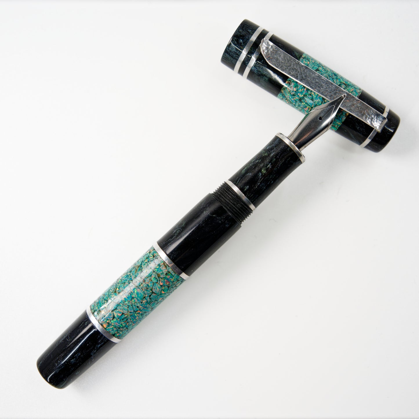 Premium Argentium Silver, Fountain Pen Opal Blitz 2