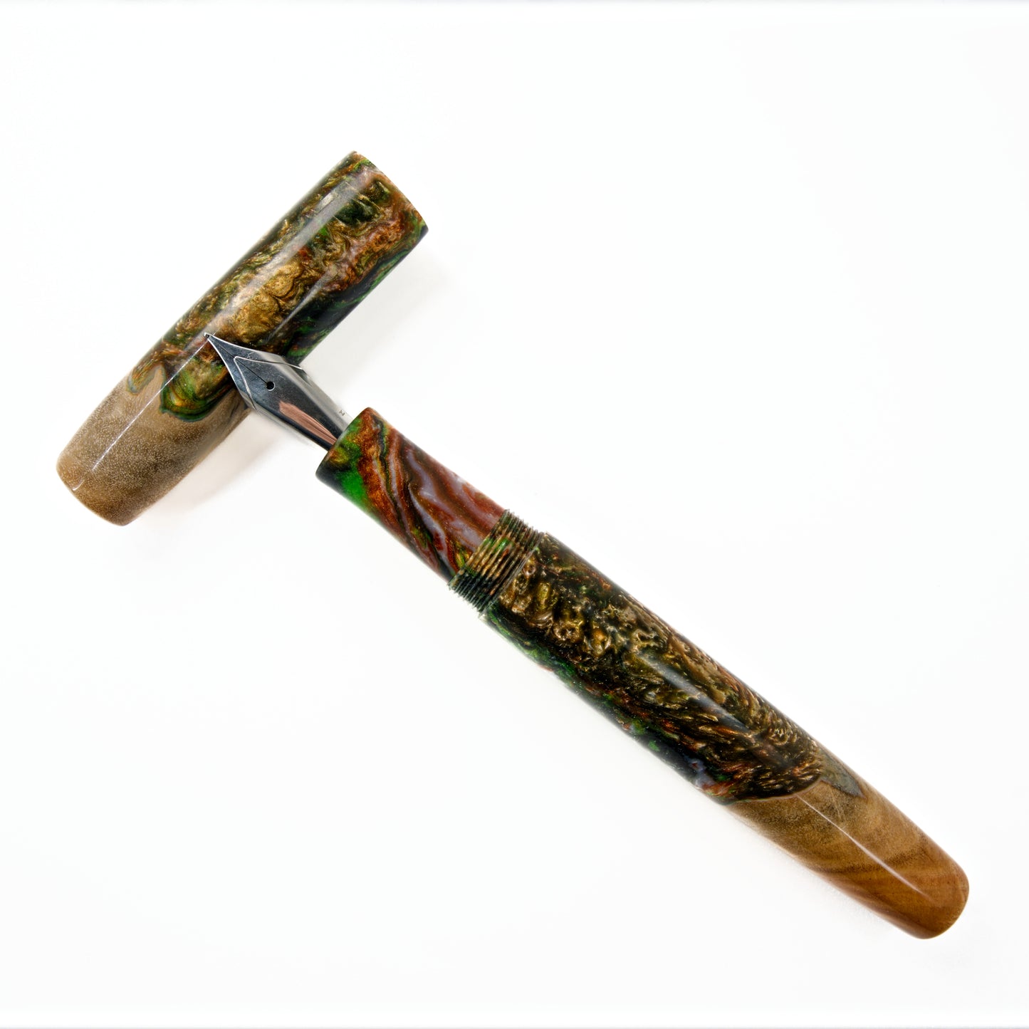 Wood Hybrid Fountain pen,  look of Autumn