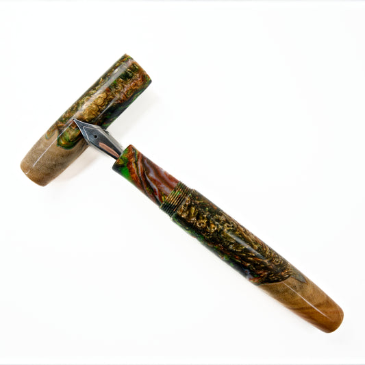 Wood Hybrid Fountain pen,  look of Autumn