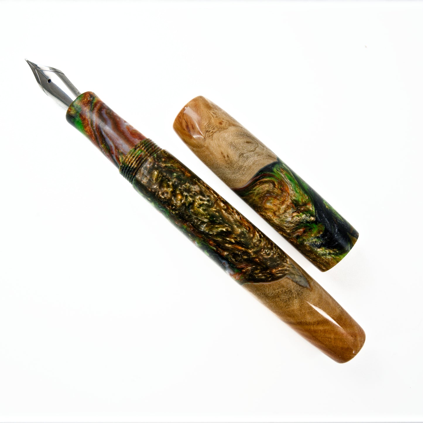 Wood Hybrid Fountain pen,  look of Autumn
