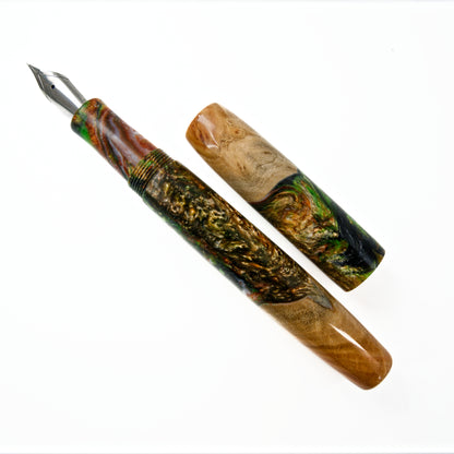 Wood Hybrid Fountain pen,  look of Autumn