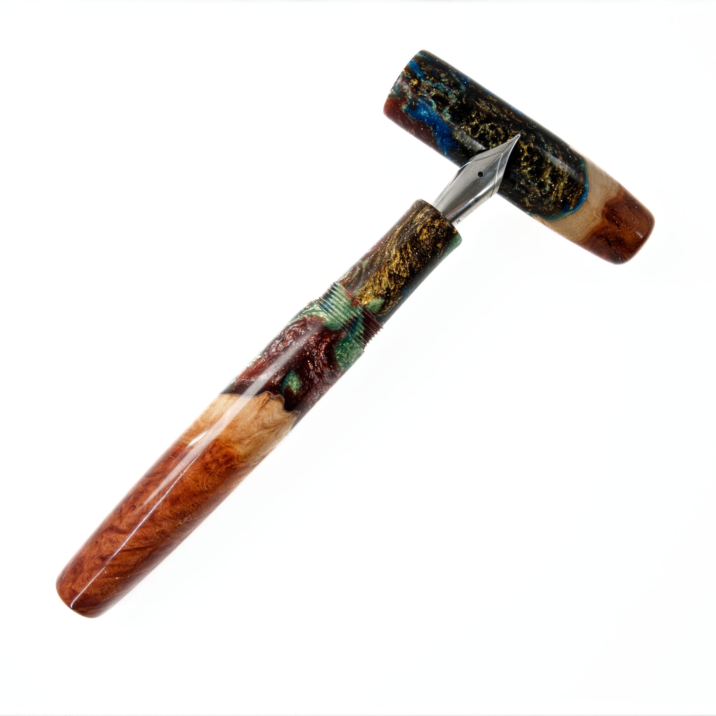 Wood Hybrid Fountain Pen, Rising River. - Silverburl Pens