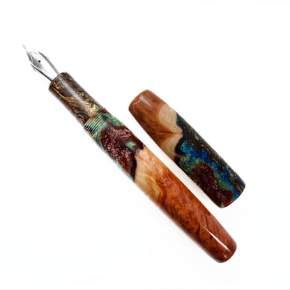 Wood Hybrid Fountain Pen, Rising River. - Silverburl Pens