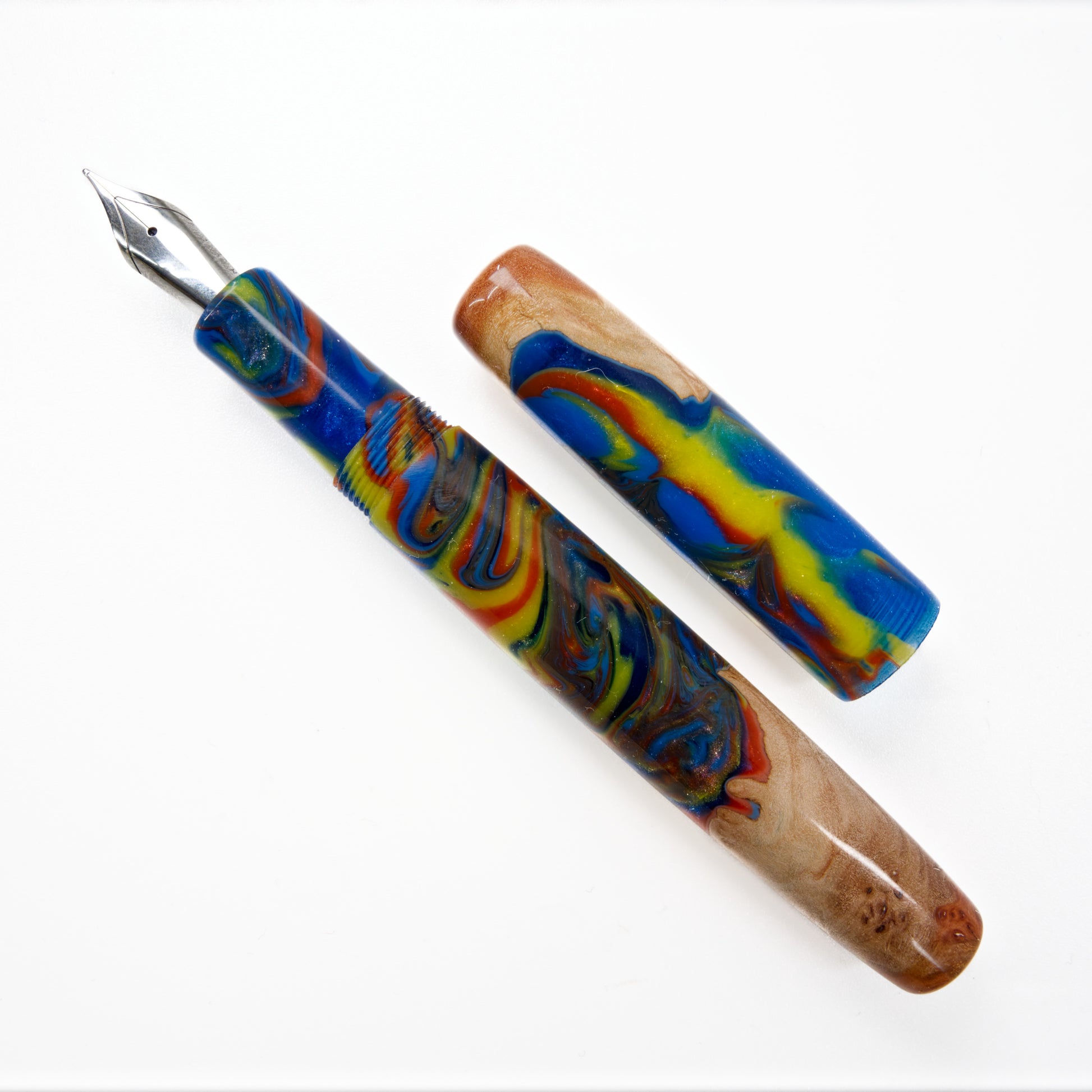 Wood Hybrid Fountain Pen, Toy Town. - Silverburl Pens