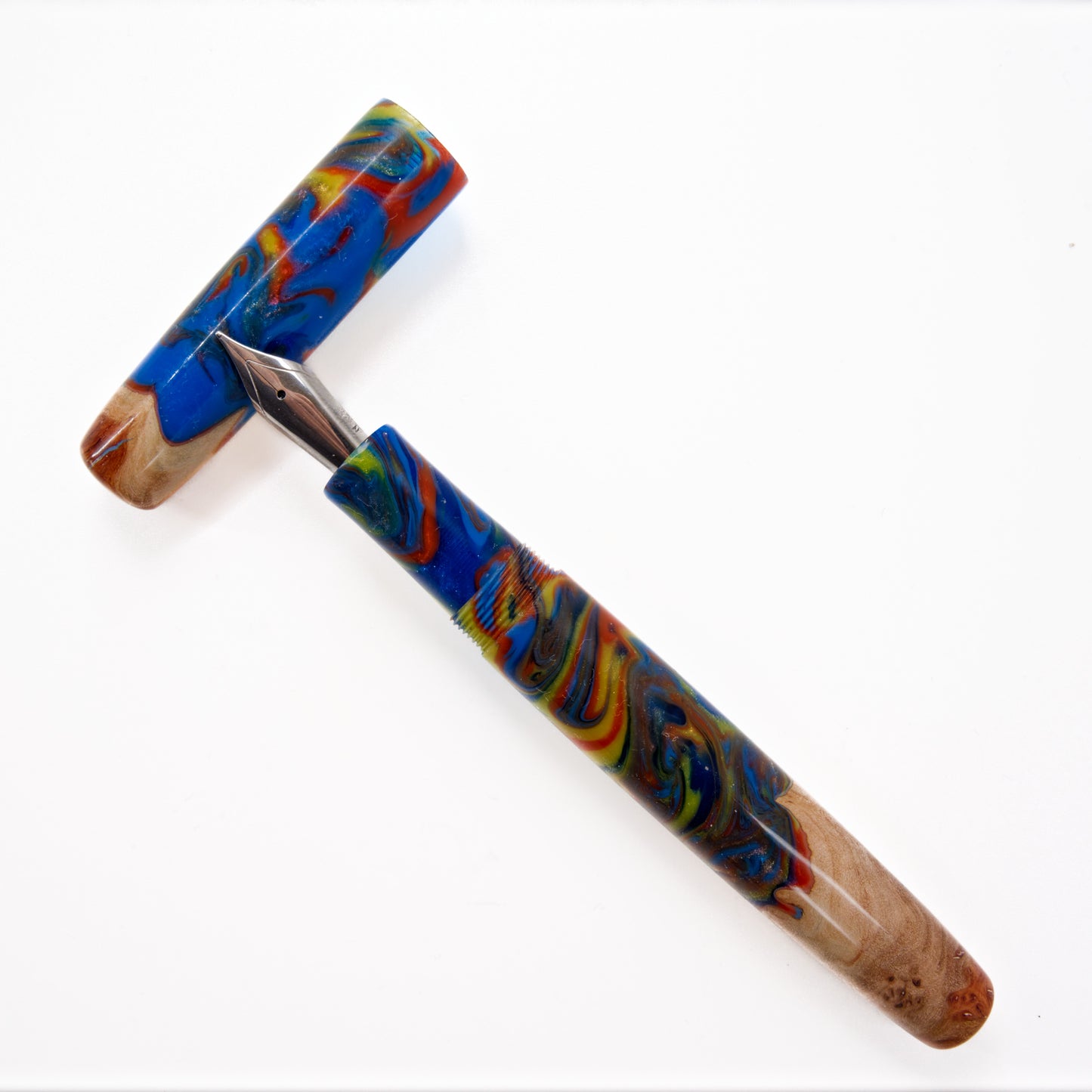 Wood Hybrid Fountain Pen, Toy Town. - Silverburl Pens