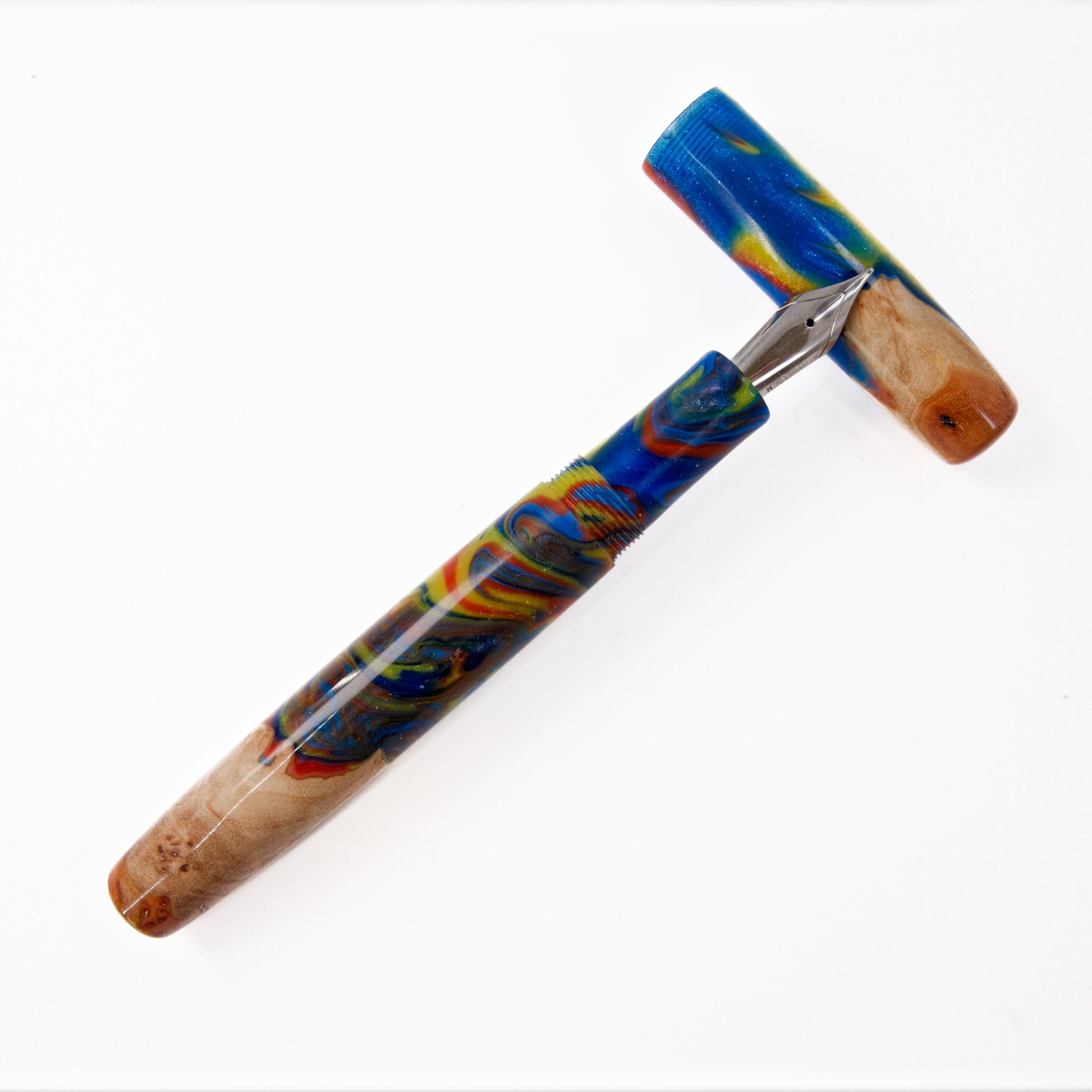 Wood Hybrid Fountain Pen, Toy Town. - Silverburl Pens