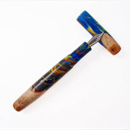 Wood Hybrid Fountain Pen, Toy Town. - Silverburl Pens