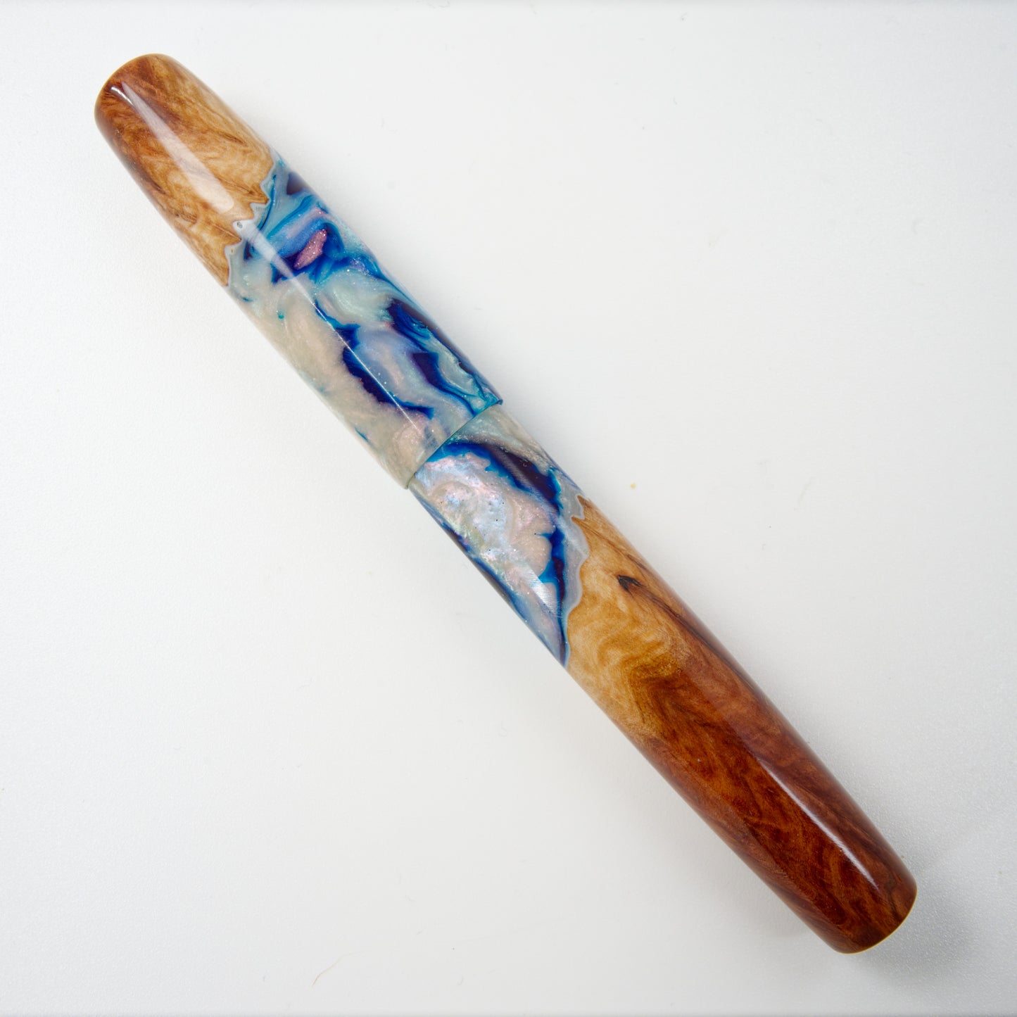Wood Hybrid Red Mallee Burl Blue Decadence  No 1