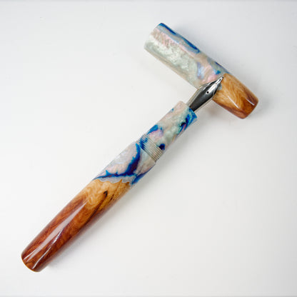 Wood Hybrid Red Mallee Burl Blue Decadence  No 1