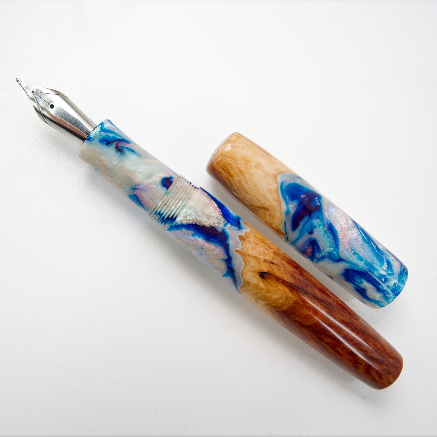 Wood Hybrid Red Mallee Burl Blue Decadence  No 1