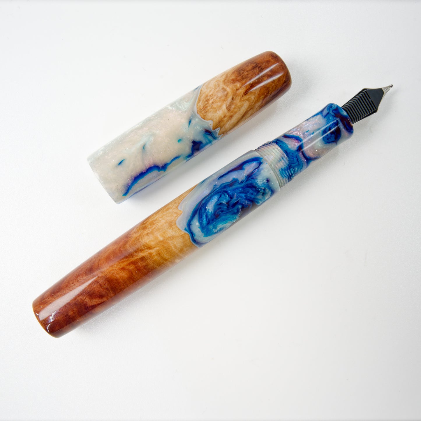 Wood Hybrid Red Mallee Burl Blue Decadence  No 1