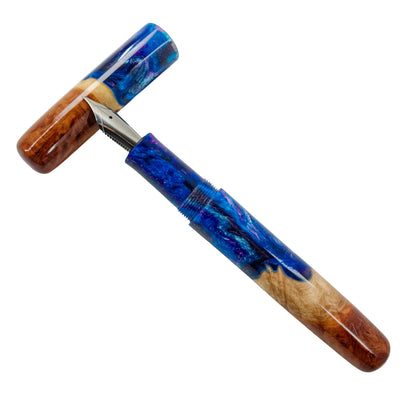 Wood Hybrid, Red Mallee Burl, Busy Blues.