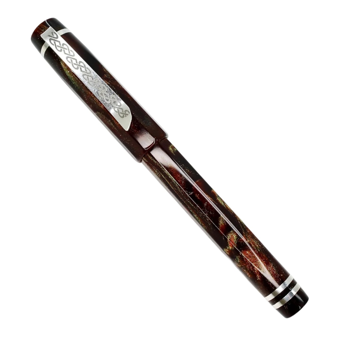 Fire Agate Nonagon Pens