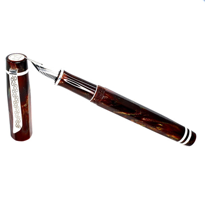 Fire Agate Nonagon Pens