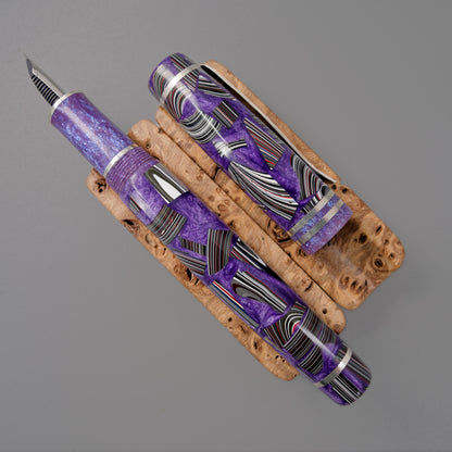 Premium Argentium Silver Fountain pens Vintage Jeep Fordite.