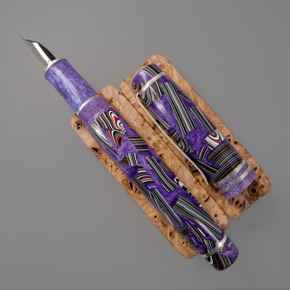 Premium Argentium Silver Fountain pens Vintage Jeep Fordite.