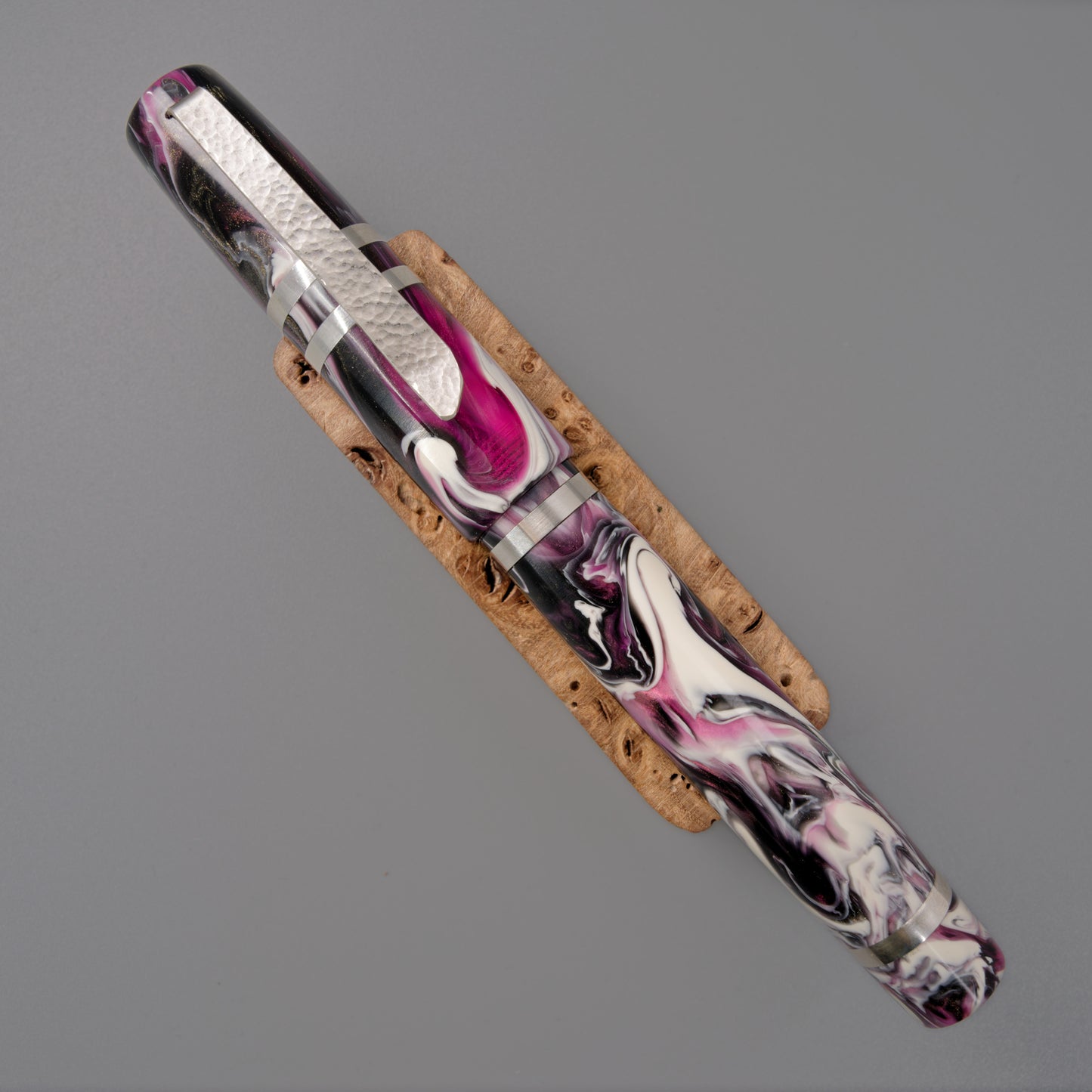 Premium Argentium Silver Fountain Pen, Arabian Knights Koi.