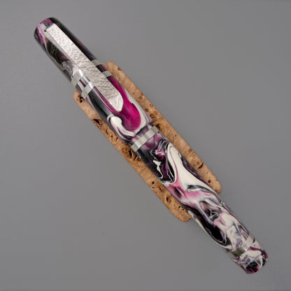 Premium Argentium Silver Fountain Pen, Arabian Knights Koi.