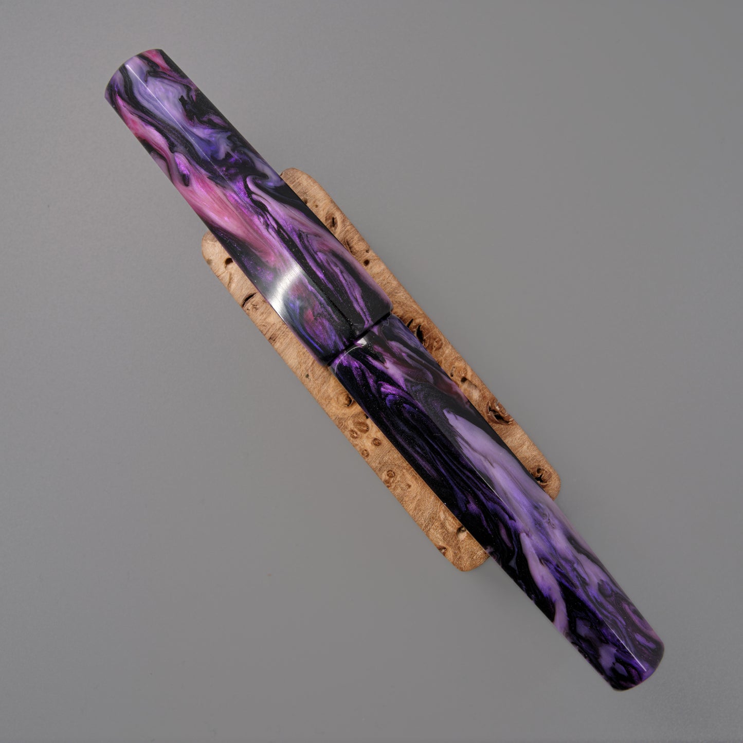 Dusky Orchid Abalone Hexagon Fountain Pen.