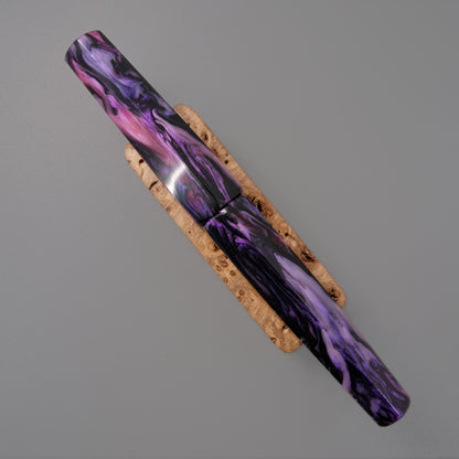 Dusky Orchid Abalone Hexagon Fountain Pen.