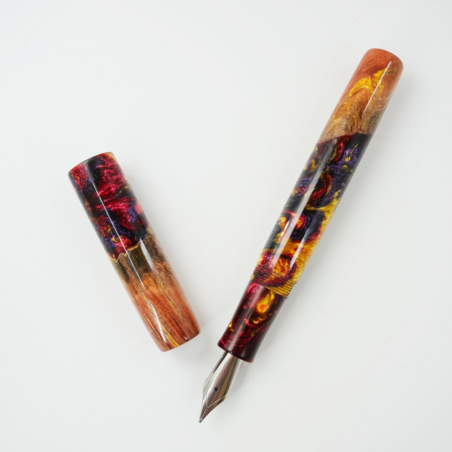 Custom order for Simon Wood Hybrid, Jarrah Burl Gold Digger.