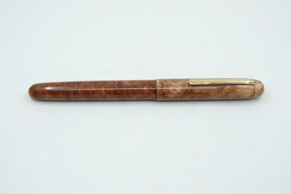 Brown Mallee Burl with gold pocket clip.